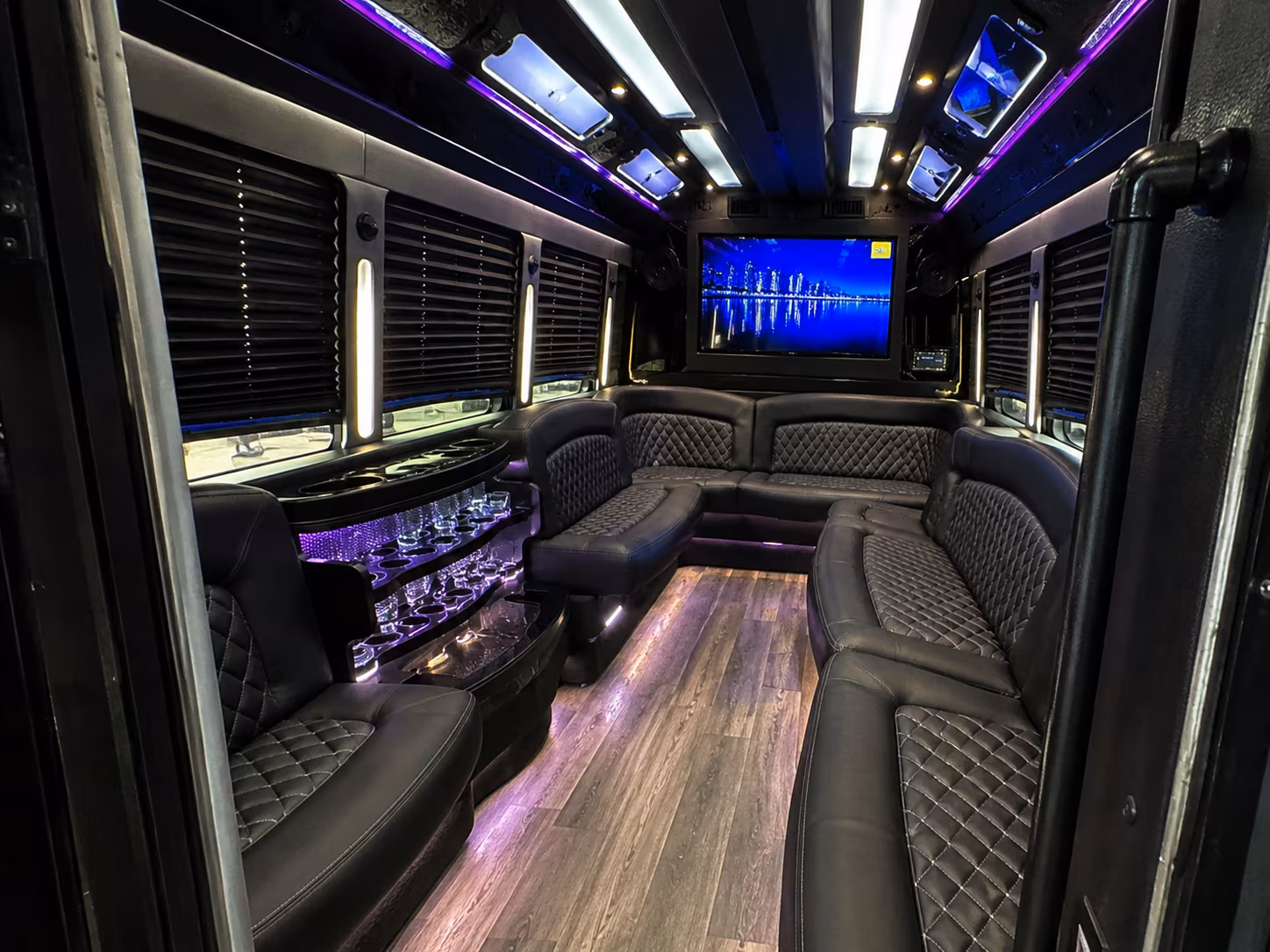 Midland Bachelor & Bachelorette Transportation party bus exterior