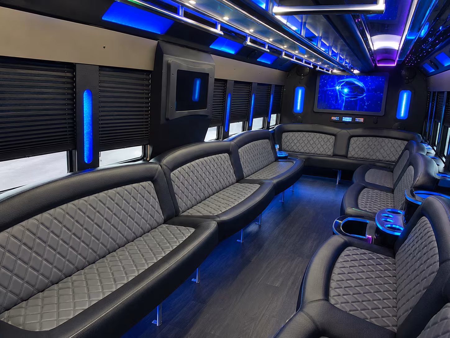 Midland Birthday, Sweet 16, & Quinceañera Transportation party bus exterior