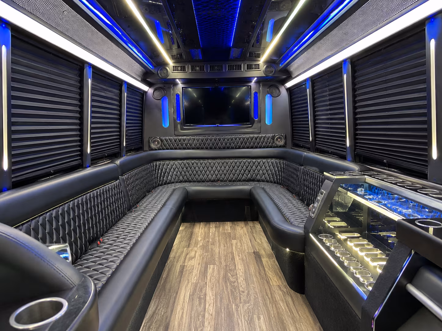 Midland Private Event Transportation party bus exterior