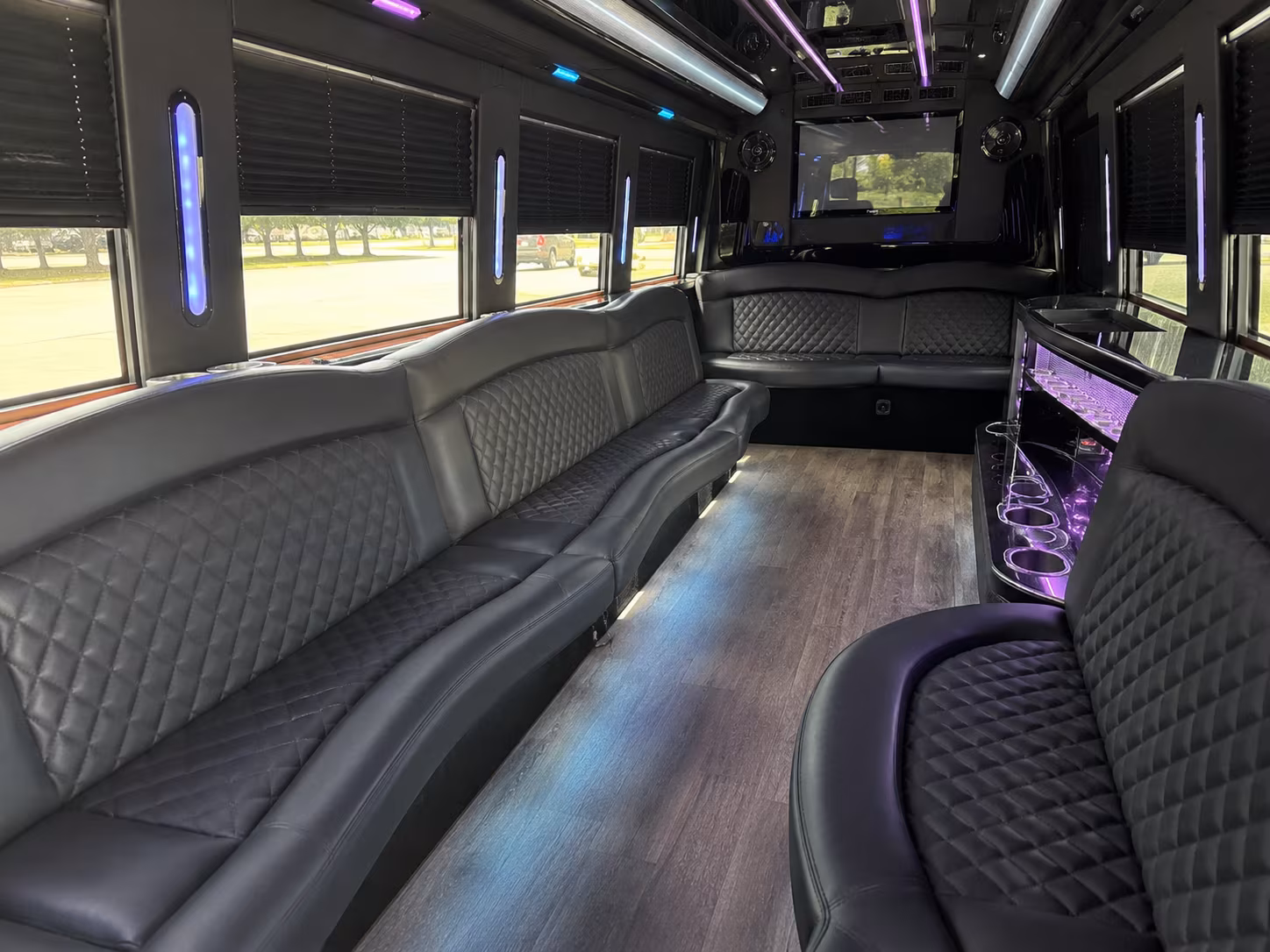 Midland Private Event Transportation party bus exterior