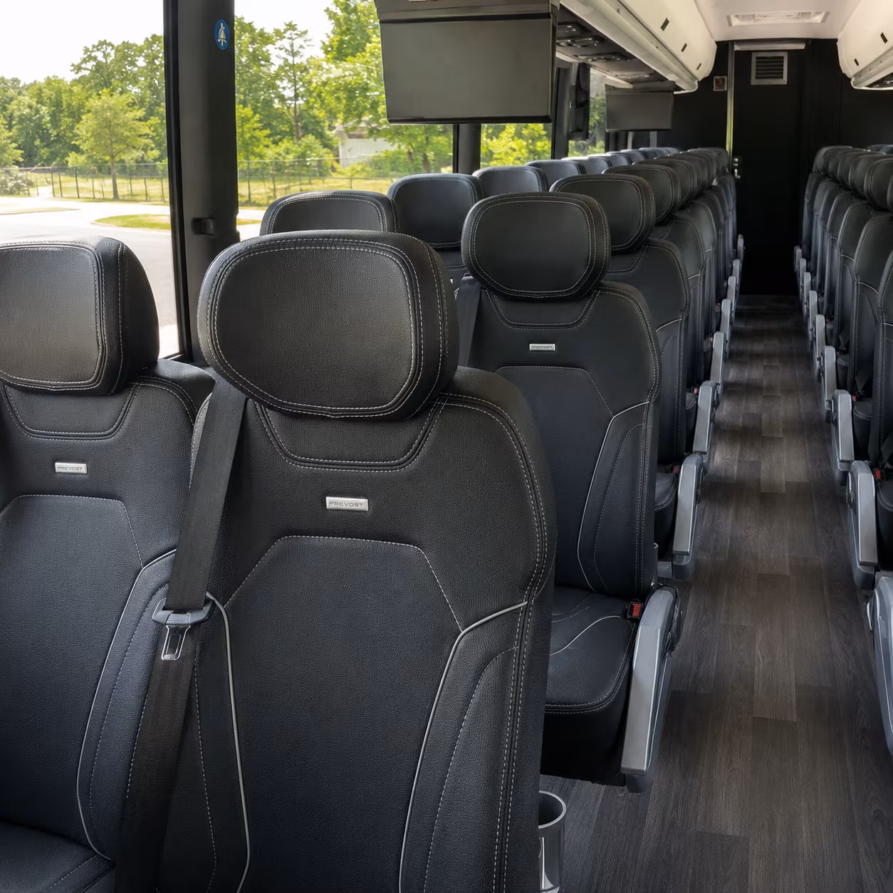 Midland School Event Transportation party bus exterior