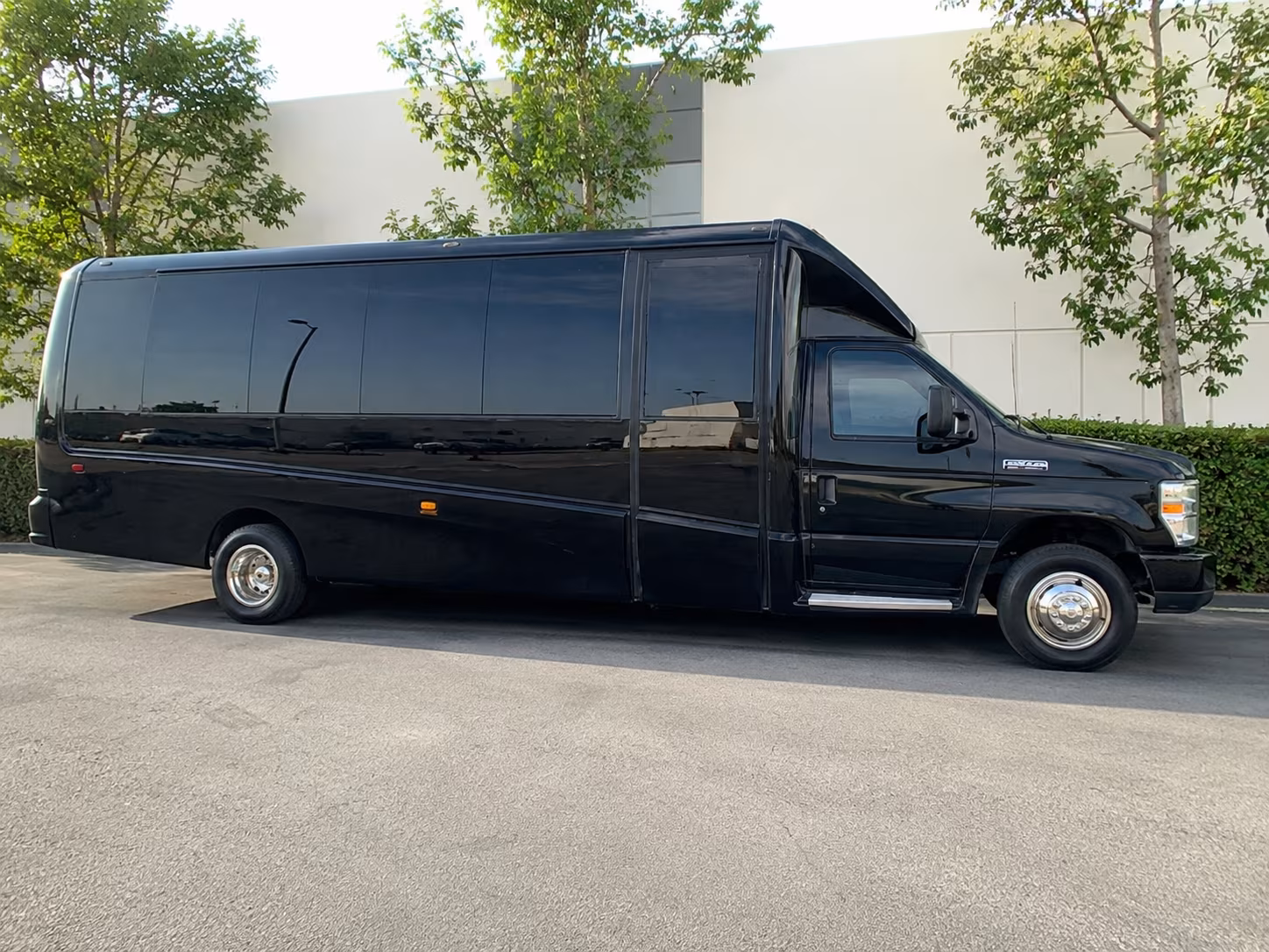 Midland School Event Transportation party bus exterior