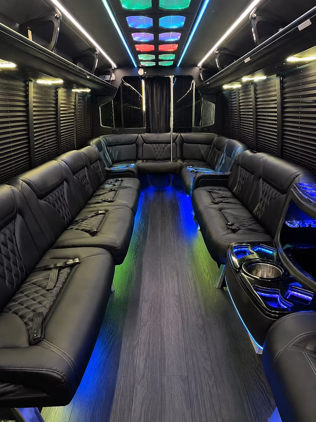 Midland Sporting Event Transportation party bus exterior