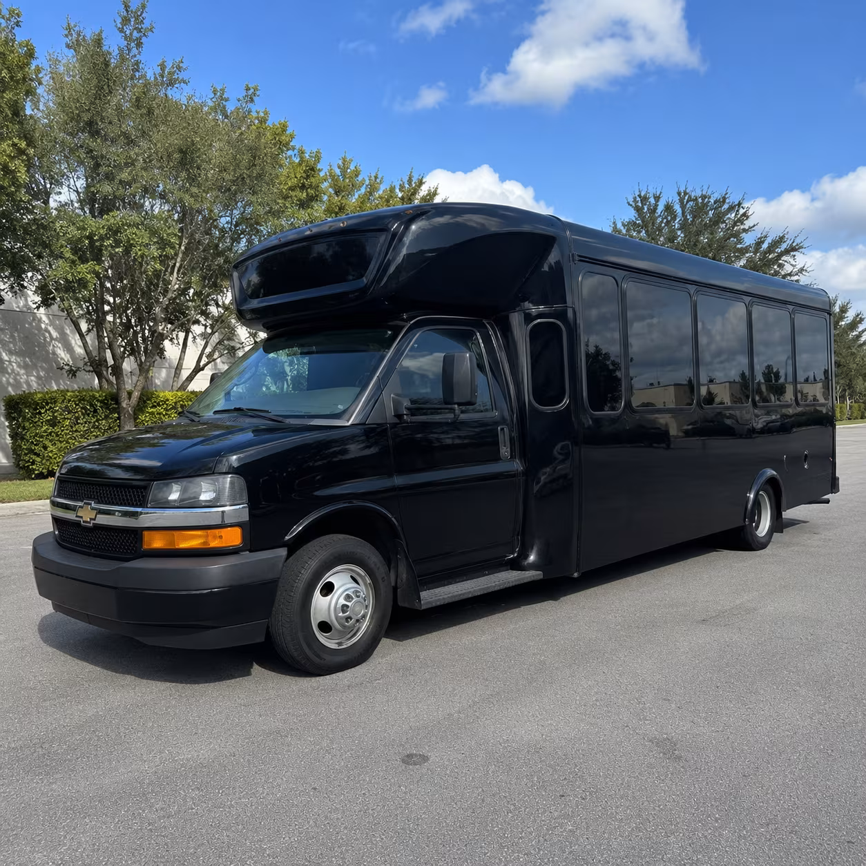 Midland Wedding Transportation party bus exterior
