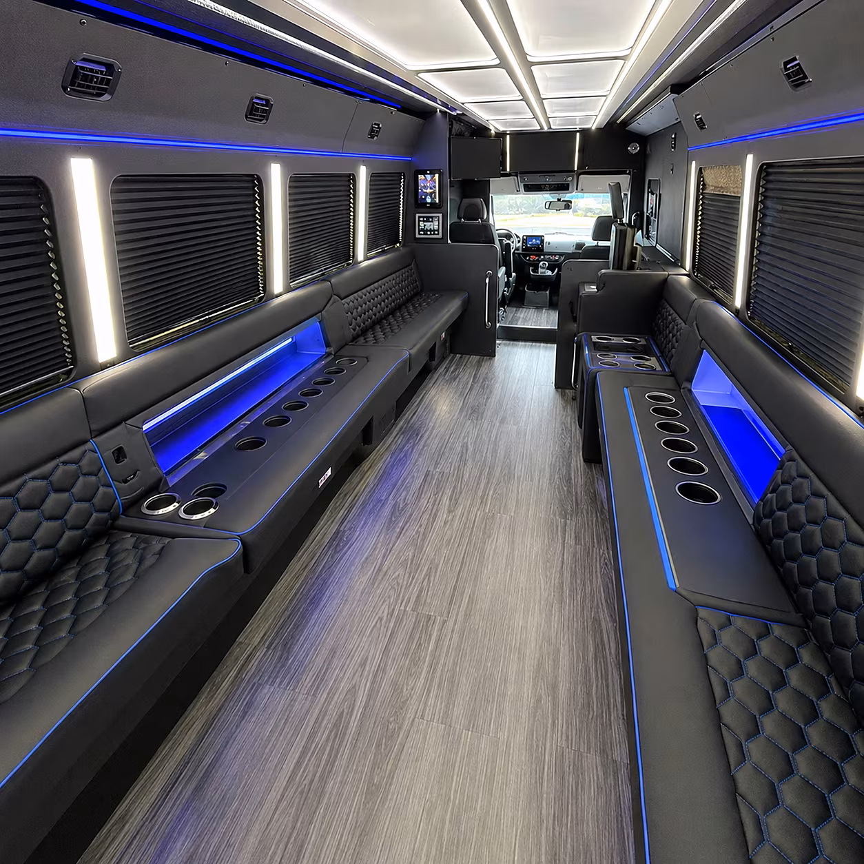 Midland Wedding Transportation onboard seating