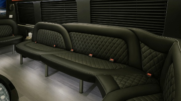 Interior of Charter Bus Company Lubbock's 15 Passenger Party Bus in Lubbock