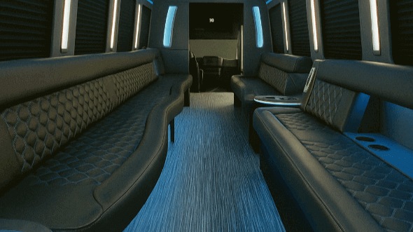 Interior of Midland Party Bus Company's 20 Passenger Party Bus in Midland