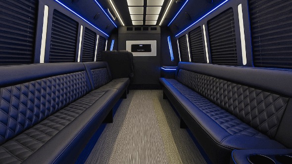 20 passenger party bus interior