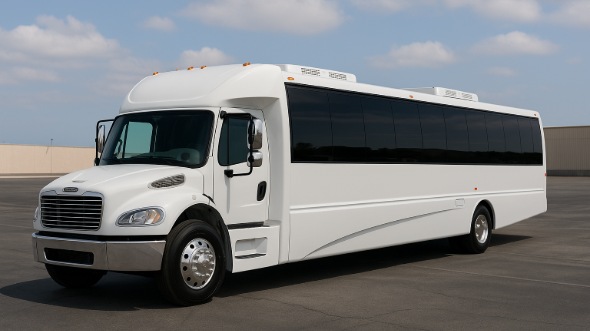 Exterior of Charter Bus Company Denton's 25 Passenger Party Bus in Denton