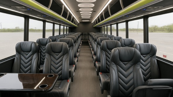 Interior of Charter Bus Company Midland's 28 Passenger Minibus in Midland
