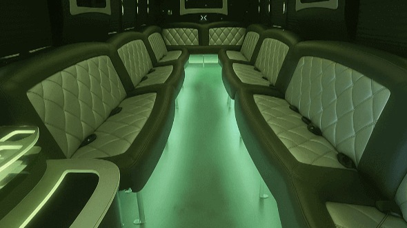 Interior of Charter Bus Company Abilene's 30 Passenger Party Bus in Abilene