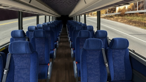 Interior of Charter Bus Company Midland's 35 Passenger Mini Bus in Midland