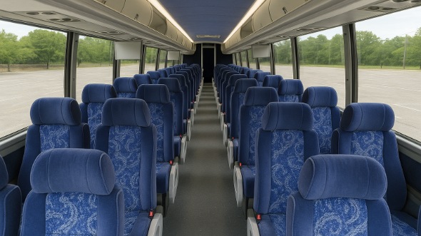 Interior of Charter Bus Company Midland's 40 Passenger Charter Bus in Midland