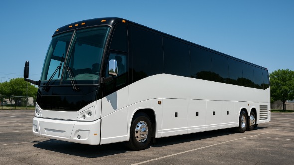 Exterior of Charter Bus Company Denton's 40 Passenger Party Bus in Denton
