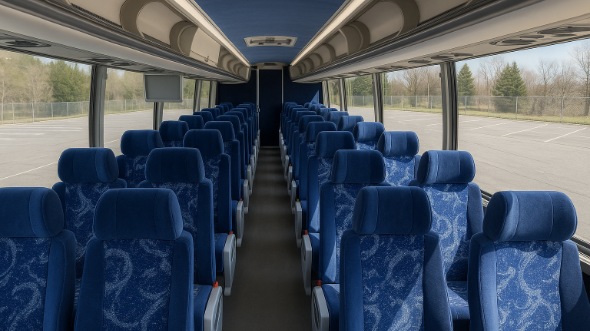 Interior of Charter Bus Company Midland's 44 Passenger Charter Bus in Midland