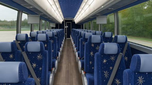 Interior of Charter Bus Company Midland's 45 Passenger Charter Bus in Midland