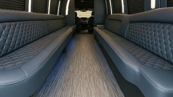 Interior of Charter Bus Company Amarillo's 50 Passenger Party Bus in Amarillo