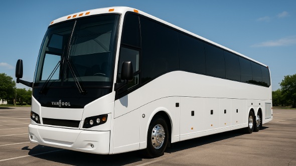Exterior of Charter Bus Company Lewisville's 50 Passenger Party Bus in Lewisville