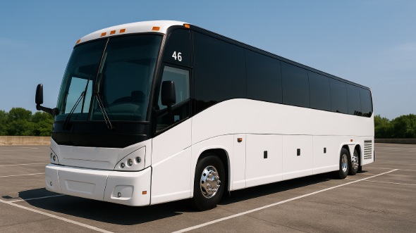 Exterior of Charter Bus Company Lubbock's 50 Passenger Party Bus in Lubbock