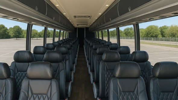 Interior of Charter Bus Company Midland's ADA Charter Bus in Midland