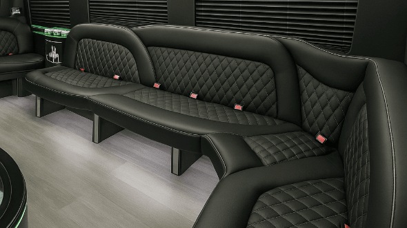 midland 18 passenger party bus interior