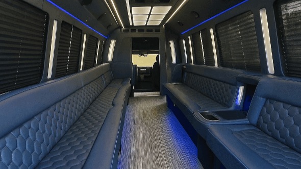 midland 20 passenger party bus inside