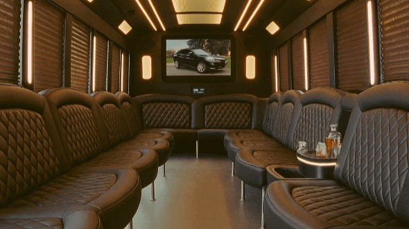 midland 25 passenger party bus interior