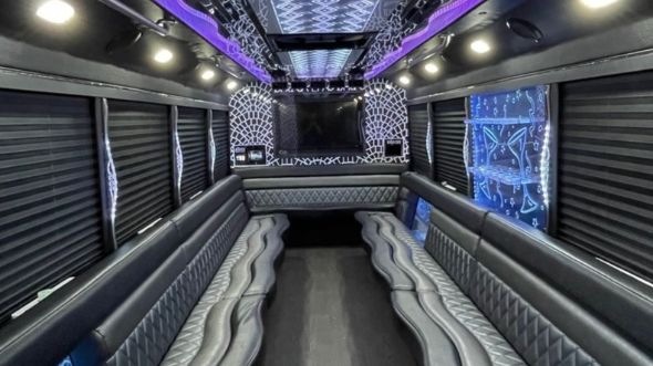 midland 28 passenger party bus interior